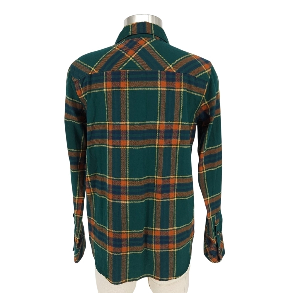 Natural Reflections Flannel Shirt Green Plaid Long Sleeve Button Up Collared Top - Picture 3 of 6